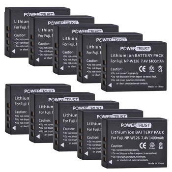 10Pcs NP-W126 NP-W126S Bateria para Fuji Fujifilm X-T3-X T2 X-T1 X-S10 X-T30 X-T20 X-T10 X-T200 X-T100 X100V X100F X H1 X-PRO3