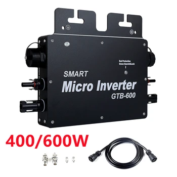 400/600W Micro Inversor Solar Na Grade de Onda Senoidal Pura do Laço da Grade Microinverter 220V wi-Fi de Conexão de Rede Portátil de Inversor de energia Solar