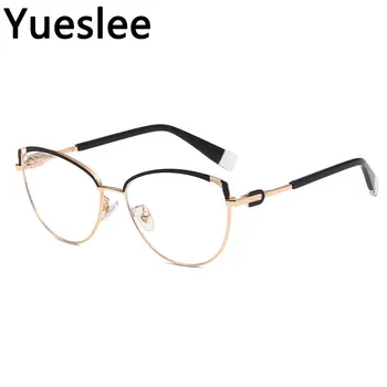 47453 de Óculos para Mulheres 2021 Óculos de Bloqueio de Luz Azul Popular Olho de Gato Óculos de Armação Homens Mulheres Óptico de Moda Computador Óculos