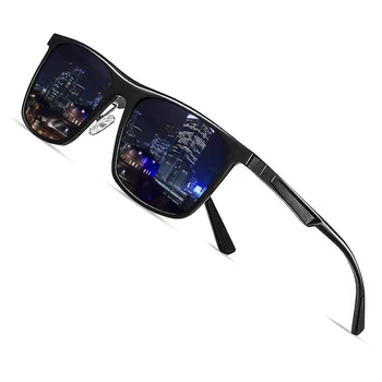 AOFLY Quadrado de Alumínio de Magnésio de Óculos de sol Polarizados Para os Homens o Design da Marca Anti-reflexo Masculina Óculos Para a Condução de oculos masculino