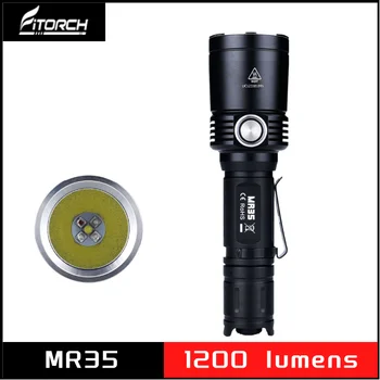 Fitorch MR35 Tático Lanterna 1200Lumens Recarregável do CREE XP-L, 5 individuais modos de iluminação 5-Cor do DIODO emissor de luz Tocha incluem Bateria