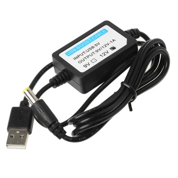 USB 5V A 12V 5.5x2.1mm Etapa do Adaptador de Cabo Para wi-Fi Router LED Light Strip