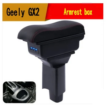 Para Geely LC Cruz,GC2-RV GX2 Braço Caixa de Carro do Centro da Consola de Espaço de Armazenamento Caso de Cotovelo Resto com o Titular da Copa de Interface USB
