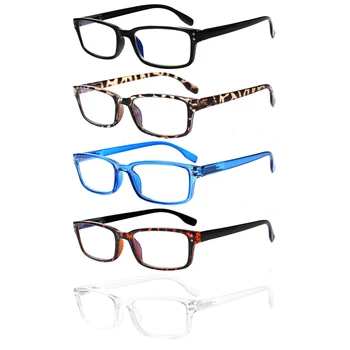 Turezing Óculos de Leitura Para as Mulheres com Mola da Dobradiça do Quadro Retângulo Homens HD Prescrição Óptica, Óculos Decarative Óculos