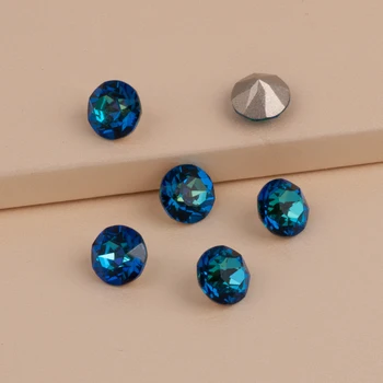 Azul Tamanho Diferente de Cristal de Melhor Qualidade de Glitter, Strass de Vidro de Diferentes Cores de Unhas Strass 3D DIY Strass