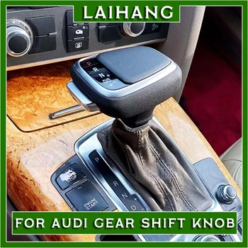 Para Audi A4 A5 A6 A7 B6 B7 B8 C6 C7 8L Q3 Q5 Q7 S5 S6 Galvanoplastia ABS Auto Peças da caixa de Velocidades Lidar com Botão de Mudança de marcha Alavanca de Cabeça