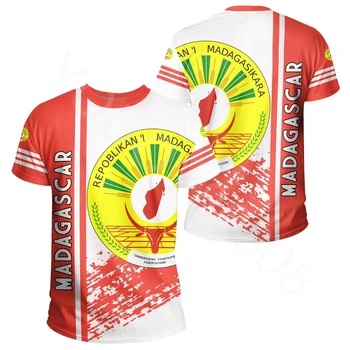 África Madagascar Estilo esportivo Premium Verão T-Shirt de Manga Curta de Impressão Casual Rua T-Shirt dos Homens Desgaste das Mulheres Casual Apex