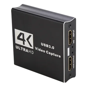 USB, Placa de Captura de Vídeo Dongle HD USB 3.0 4K Video Grabber Registro HDMI 4K Loopout para PS4 de Gravação da Câmera de TV ao Vivo Streaming