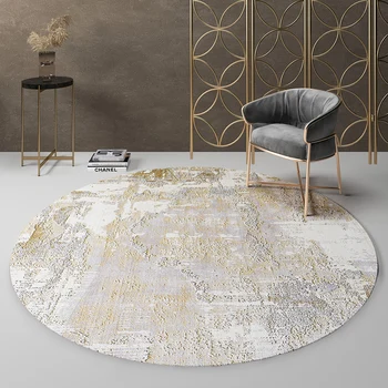 O Nordic light luxo gradiente circular do tapete moderno, simples sala de estar mesa de café tapete varanda, cadeira, tapete quarto, tapete