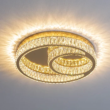 Cristal de luxo Luz de Teto LED Moderna Lâmpada Interior Sala de estar, Sala de Jantar, Quarto de Cristal do Círculo Lâmpada Luminária de Teto