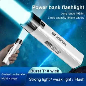 Mini Tocha Lanterna Portátil Luz Forte USB Lanterna Recarregável LED 1200mAh Flash de Luz Impermeável Exterior de Campismo Luz