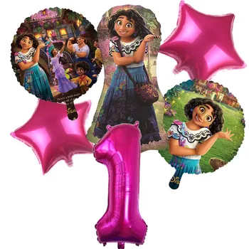 Disney Encanto Folha de Balão de Festa de Aniversário, Decoração de Abastecimento de 32polegadas Número Bola de Garota Mágica Casamento, chá de Bebê de Presente a Decoração Home