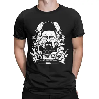 Breaking Bad Walter White heisenberg químico 100% Algodão Camisetas de Manga Curta T-Shirts Crewneck Roupas Plus Size