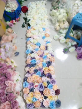 SPR 2*2,4 m Frete Grátis seda casamento ombre flor de parede de casamento pano de fundo de flores artificiais de linha e arco decorativo flore