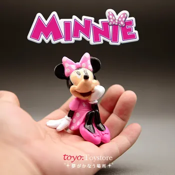 12pieces de 6,5 cm de Minnie sentado decoração boneca de decoração do bolo de acessórios sólido peso