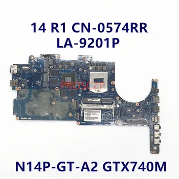 CN-0574RR 0574RR 574RR placa-mãe Para DELL 14 R1 Laptop placa-Mãe LA-9201P Com N14P-GT-A2 GTX740M GPU HM87 100% Funcionando Bem