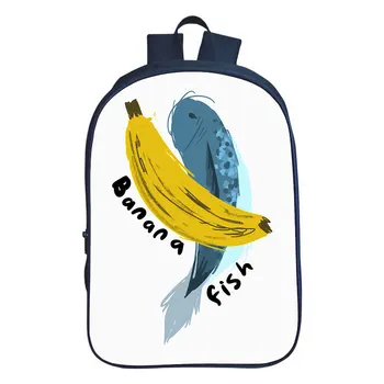 Banana peixe mochila de meninos meninas rapazes raparigas saco de Dupla camada mochila adolescente mochila Unissex mochila mochila. Suporte de logotipo personalizado
