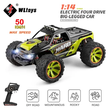 WLtoys 144002 2,4 G de Corrida de Carro RC 50KM/H, 4WD Liga de Metal de Alta Velocidade Elétrica do Carro Off-Road Deriva de Controle Remoto Brinquedos VS 144001