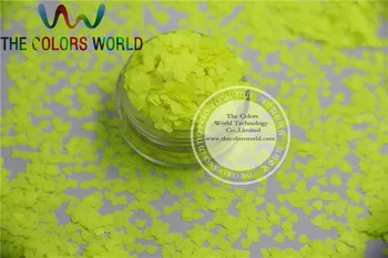 Solvente resistente - Neon de Cor Amarela em forma de coração com Lantejoulas, Glitter para Unhas e Outros DIY decoração 1Pack =50g