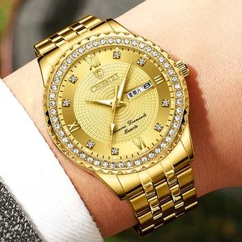 Chenxi De Melhor Marca De Luxo Relógio De Diamantes Homens De Negócios De Ouro, Relógios De Quartzo Do Aço Inoxidável Relógios De Homens Relógio Relógio Masculino
