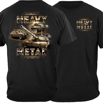 NÓS Militares do Exército de Heavy Metal do Carro Blindado Veículos Militares Tanque T-Shirt. Verão Do Algodão O-Neck Manga Curta T-Shirt Mens Novo