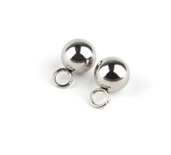 10pcs/lot 4 6 8 milímetros de bola pingente de Metal lisa de aço inoxidável Esferas de Buda Contas Para DIY bracelete da Jóia Fazer ftgy5