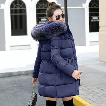 O inverno casaco mulheres jaqueta de 2022 gola de pele engrossa o casaco famale warm coats slim, jaqueta com capuz mulheres de outono longo parkas