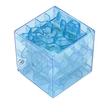 2pcs 3D Mini Velocidade Cubo Labirinto 6,6 cm Cubo Mágico Dinheiro Labirinto de Quebra-cabeça Jogo de Cérebro de Aprendizagem Saldo de Brinquedos Educativos Para Crianças para Adultos