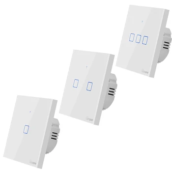 SONOFF T1EU 1/2/3C Gang em casa Smart wi-Fi Interruptor de Parede sem Fio eWeLink APP/433RF/Voz/Controle de Toque Funciona Com Alexa