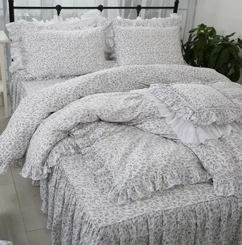 País da américa conjunto de roupa de cama, camas completo, rainha, rei de algodão romântico única dupla de têxteis lar cama, saia travesseiro capa de edredão