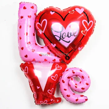 Chegada nova Carta de Amor Ligado Balões Folha de Casamento de dia dos Namorados Festa Decorações de Ar, Bolas, Brinquedos Infláveis