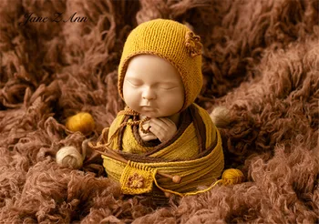 Feito à mão em tricô chapéu haste da agulha de fotografia de recém-nascido adereços foto do bebê estúdio de filmagens acessórios