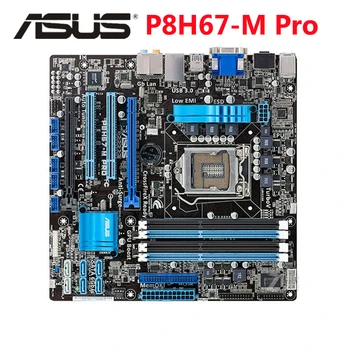 Original ASUS P8H67-M PRO 1333Mhz DDR3 P8H67-M LGA 1155 placa-Mãe UATX 32GB PCI-E X16 Computador da área de Trabalho do PC placa-mãe, Placa Utilizada