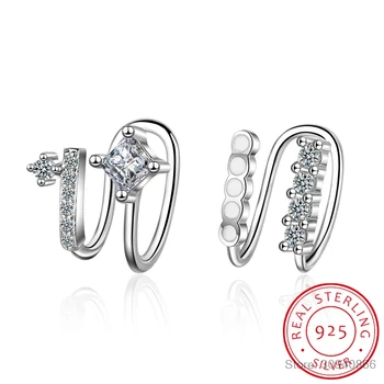 micro pave cz clipe ear cuff earring para a menina mulheres de presente de prata 925 nenhum piercing barato, moda jóias de alta qaulity