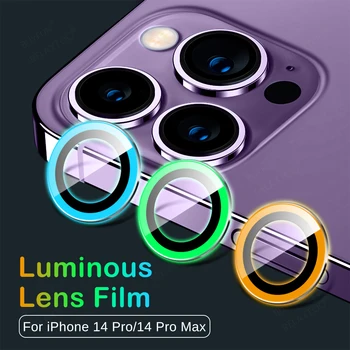 3Pcs Luminoso da Câmera Protetor de Lente de Vidro Para o iPhone da Apple 14 Pro Max. Caso Hawkeye Anel de Câmara Para iPhone 14 Pro 14Pro Max.