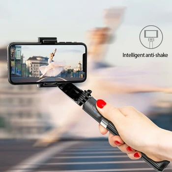 Profissional Cardan Estabilizador Para Smartphone Com Bluetooth Selfie Vara E Tripé Selfie Vara Portátil Tudo Em Um