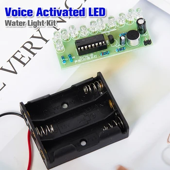 Voz Ativado LED de Água Kit de Luz CD4017 Lanterna de Controle de Diversão de Produção de Eletrônicos de Ensino de Formação de Diy Kit Eletrônico do Módulo