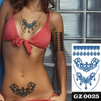 Semi Permanente Flor Totem Tattoos Da Arte Do Corpo Impermeável Da Etiqueta Temporária Tatuagem Para Homens Mulheres