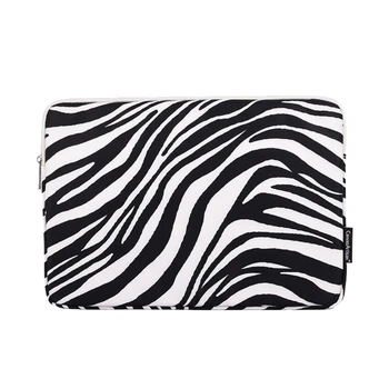 Impermeável Tablet Manga Caso Zebra Listrada Zíper À Prova De Choque Laptop Saco De Armazenamento
