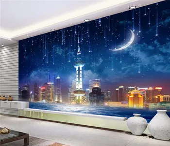 3d personalizado mural Novo 3D estereoscópico, papel de parede, o sofá da sala espaço para desenvolver urbana panorama 3d foto de papel de parede