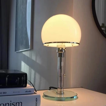 Moderno e minimalista luz de luxo, sala de estudo de quarto, mesa de cabeceira, candeeiro de design dinamarquês moda de vidro lâmpada led