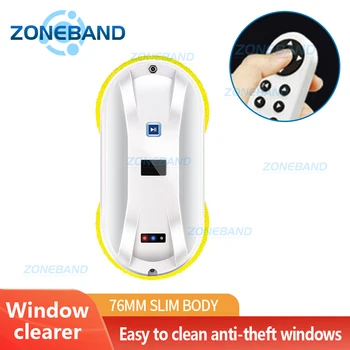 Smart Elétrico do Robô Limpador de janelas Automáticas de Vidro Limpador de Lavar roupa Ferramenta com Controle Remoto para Home Ultra Fino Anti-queda de Segurança