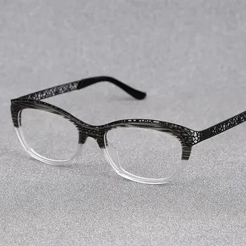 2020 óculos mulheres de moda espetáculo óculos de armação de olhos de gato de vidro claro miopia Prescrição de óculos de armação de óculos vintage