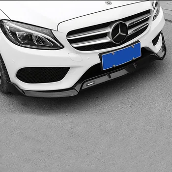 3PCS Carro pára-choque Dianteiro Divisor de Lip Spoiler Difusor de Proteção Tampa de acabamento Para Mercedes w205 2015-2019 Acessórios do Carro