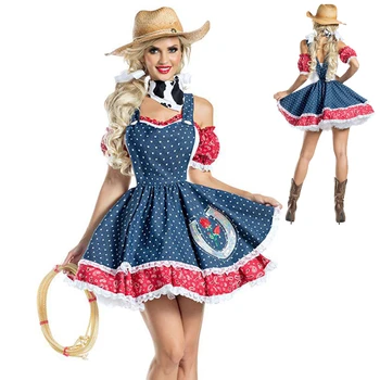 NOVA Senhora de Cowboy, Vestido de Traje de Cavaleiro Piratas Elizabeth Clubwear Playsuit Cosplay de Carnaval Fantasia de Halloween Vestido de Festa