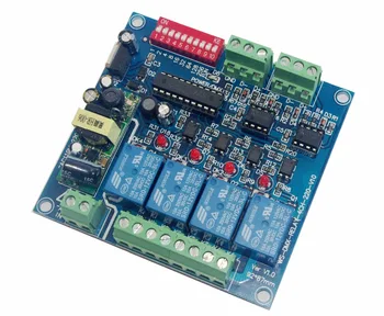 4CH DMX512 relé decodificador;AC110-220V de entrada;4 grupo de interruptor do relé;sem caso de frete Grátis