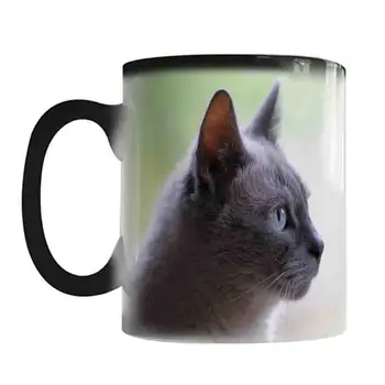 Amante do gato de Presente 11oz Caneca de Cerâmica Mágica de Cores foi Alterado Xícara de Café de Calor Sensível Magia Xícara de Chá de Surpreso Presente