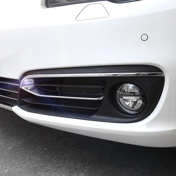 Estilo carro Para o BMW Série 5 F10 F18 2014-17 Frente Lâmpada da Luz de Névoa da Sobrancelha Pálpebra Tampa Guarnição Decoração Adesivo Auto Acessórios