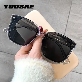 YOOSKE Clássico Quadrado Homens Óculos de sol das Mulheres da Marca do Designer Vintage de grandes dimensões Óculos de Sol das Senhoras Estilo coreano Tons de Óculos UV400