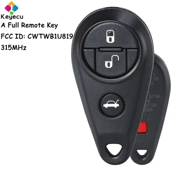 KEYECU Entrada de Keyless Remota Chave do Carro Com 3+1 4 Botões 315MHz para Subaru Forester Impreza Legacy Outback WRX Fob FCC: CWTWB1U819